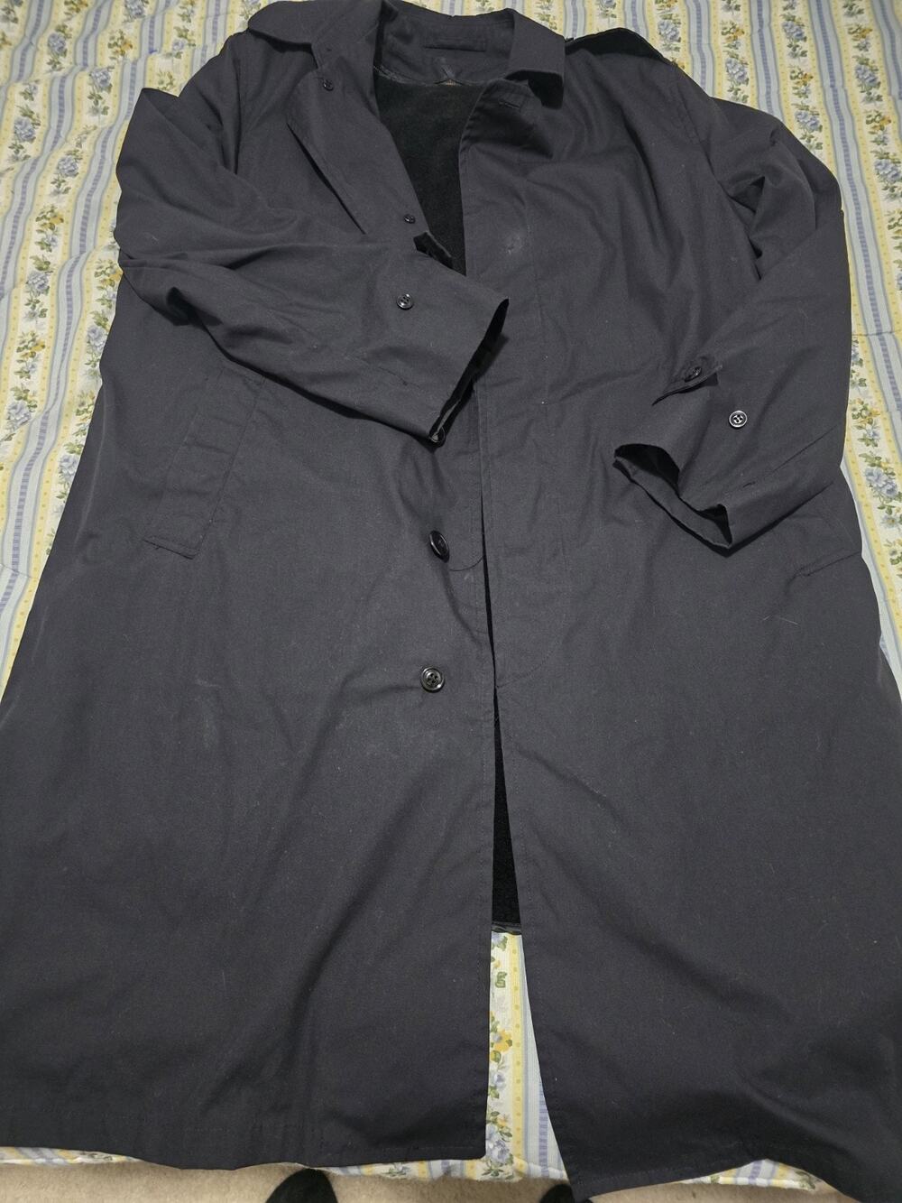 DSCP Quarterdeck Collection US Navy Trench Coat 42L Zip Out Lining